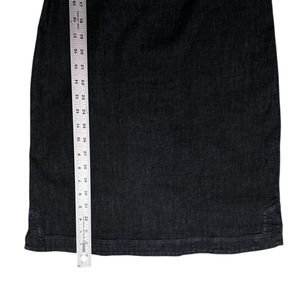 BODEN Freya Blue Denim Sheath Dress Stretch Short Sleeve Knee Length sz 6 - Picture 7 of 12